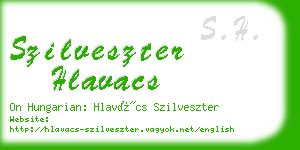 szilveszter hlavacs business card